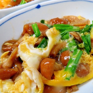 煮付けナメコの卵とじ・丼＆お惣菜